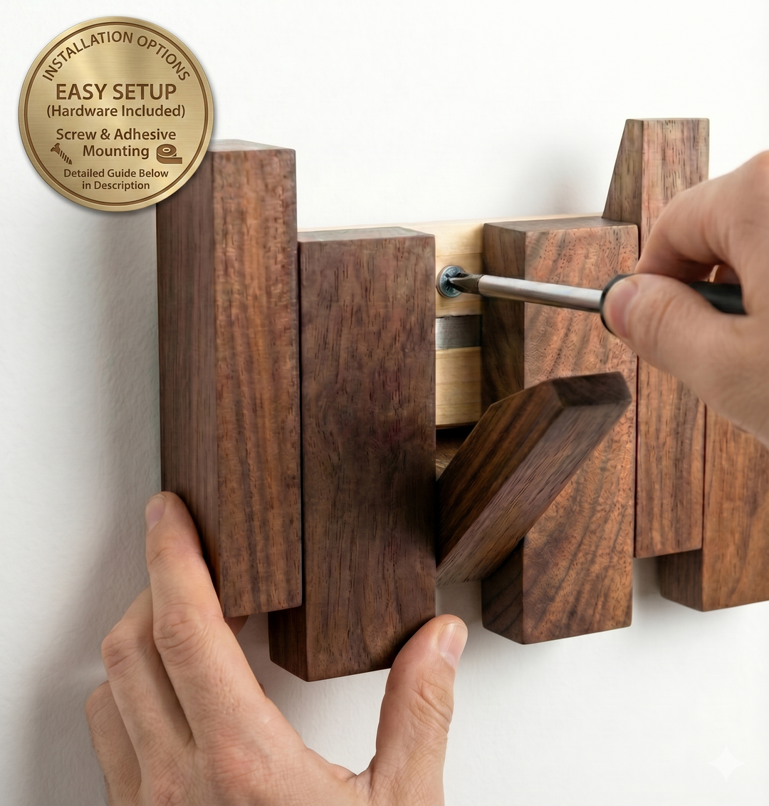 Handmade Wooden Coat Rack