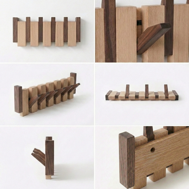 Handmade Wooden Coat Rack