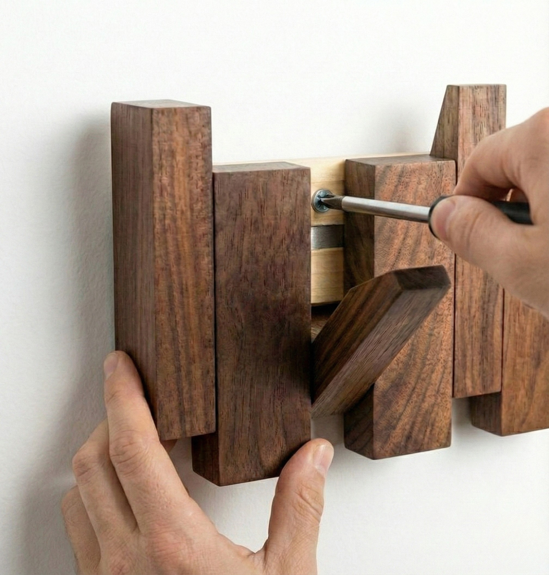 Handmade Wooden Coat Rack