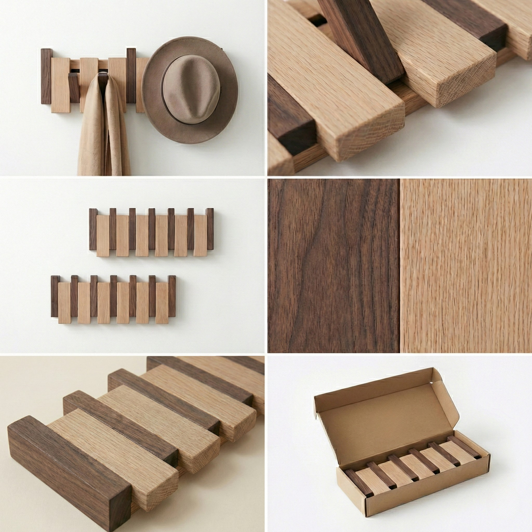 Handmade Wooden Coat Rack
