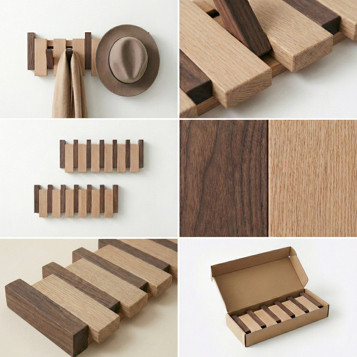 Handmade Wooden Coat Rack